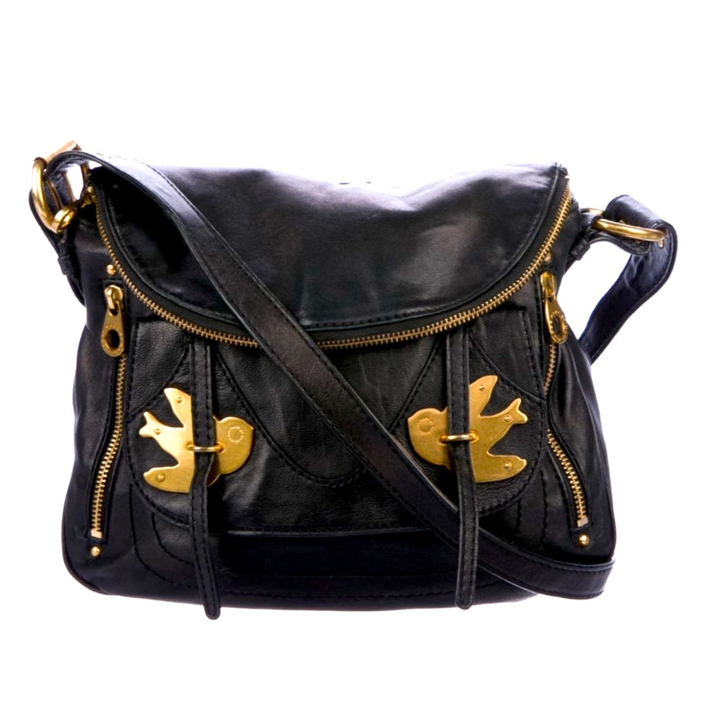 Marc by Marc Jacobs Petal to the Metal Natasha Leather Crossbody Bag - Black